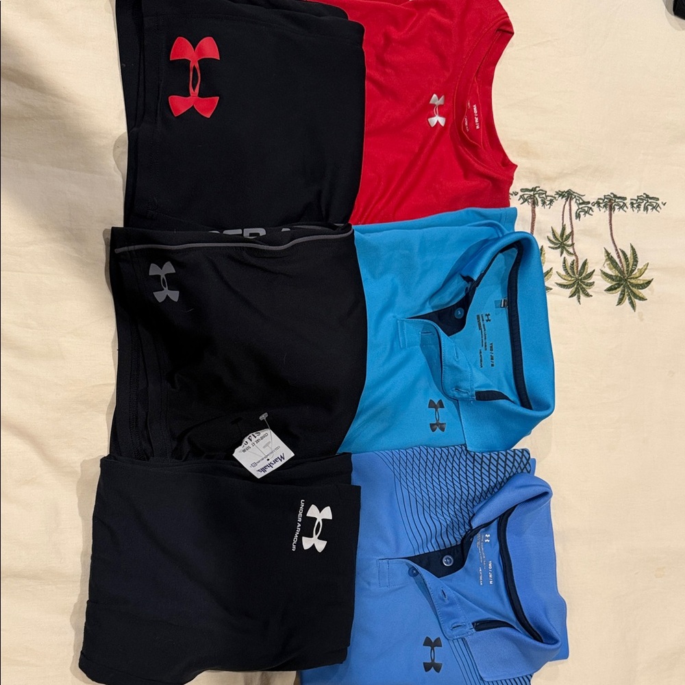 6 pieces for $20 Boys Under Armour Kids' clothes size- medium